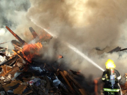 بالصور: حريق في أشجار وحطب يعود لعائلة أبو مطير بمدينة اللد 